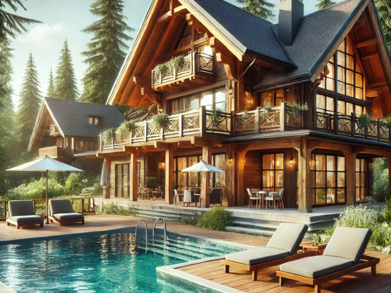 Cabaña lujosa junto a la naturaleza