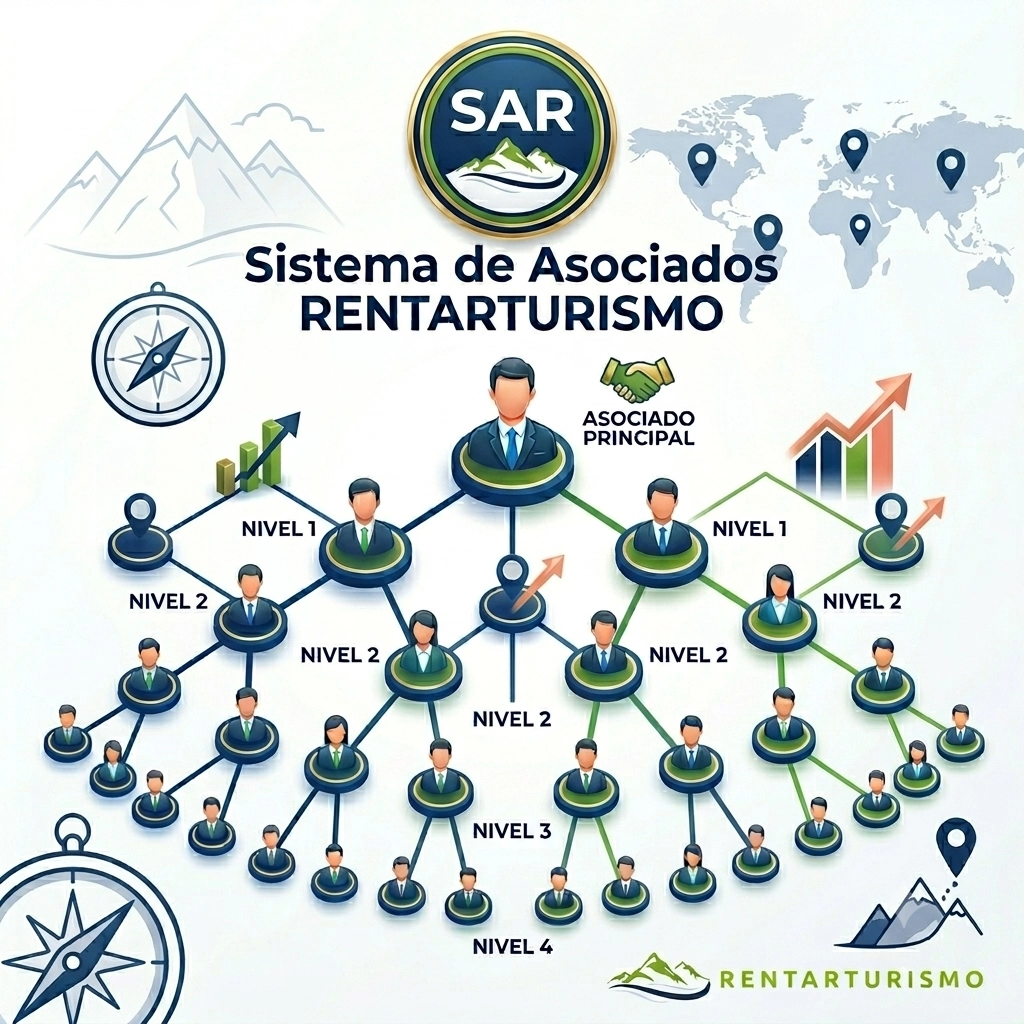Sistema de Asociados RENTARTURISMO - estructura SAR por niveles